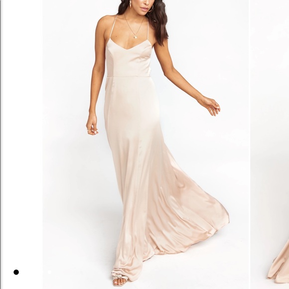Show Me Your MuMu Dresses & Skirts - SHOW ME YOUR MUMU GODSHAW GOWN IN CHAMPAGNE